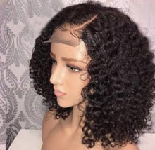 Load image into Gallery viewer, Short Curly Brazilian Remy 13x6 Lace Front Bob Human Hair Wig - Olivia