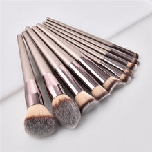 Load image into Gallery viewer, 10-Piece Champagne Makeup brush Set