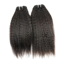 Load image into Gallery viewer, Brazilian Remy Kinky Straight Clip-in Human Hair Extensions