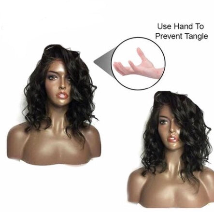 Short Wavy Brazilian Lace Front Remy Human Hair Wig- Kayla