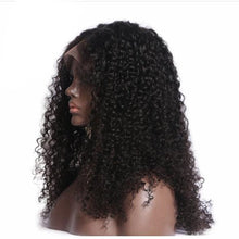 Load image into Gallery viewer, Kinky Curly Deep Part Pre Plucked Lace Front Brazilian Human Hair Wig- Violet