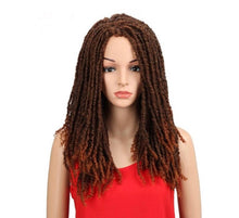 Load image into Gallery viewer, Synthetic Crochet Braids Twist Jumbo Dread Faux Locs Wig - Long Afro - 22" inch