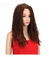 Load image into Gallery viewer, Synthetic Crochet Braids Twist Jumbo Dread Faux Locs Wig - Long Afro - 22" inch