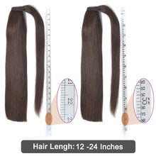 Load image into Gallery viewer, Wrap Around Clip In Ponytail Remy Human Hair Extensions