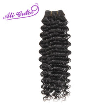Load image into Gallery viewer, Ali Grace Hair Peruvian Deep Wave With Closure 3 Bundles With 13*4 Free Part Middle Part Ear to Ear Lace Frontal Remy Hair