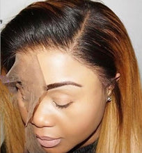 Load image into Gallery viewer, Honey Blonde Ombre Brazilian Remy Lace Front Wig - Deep Part -"Sapphire"