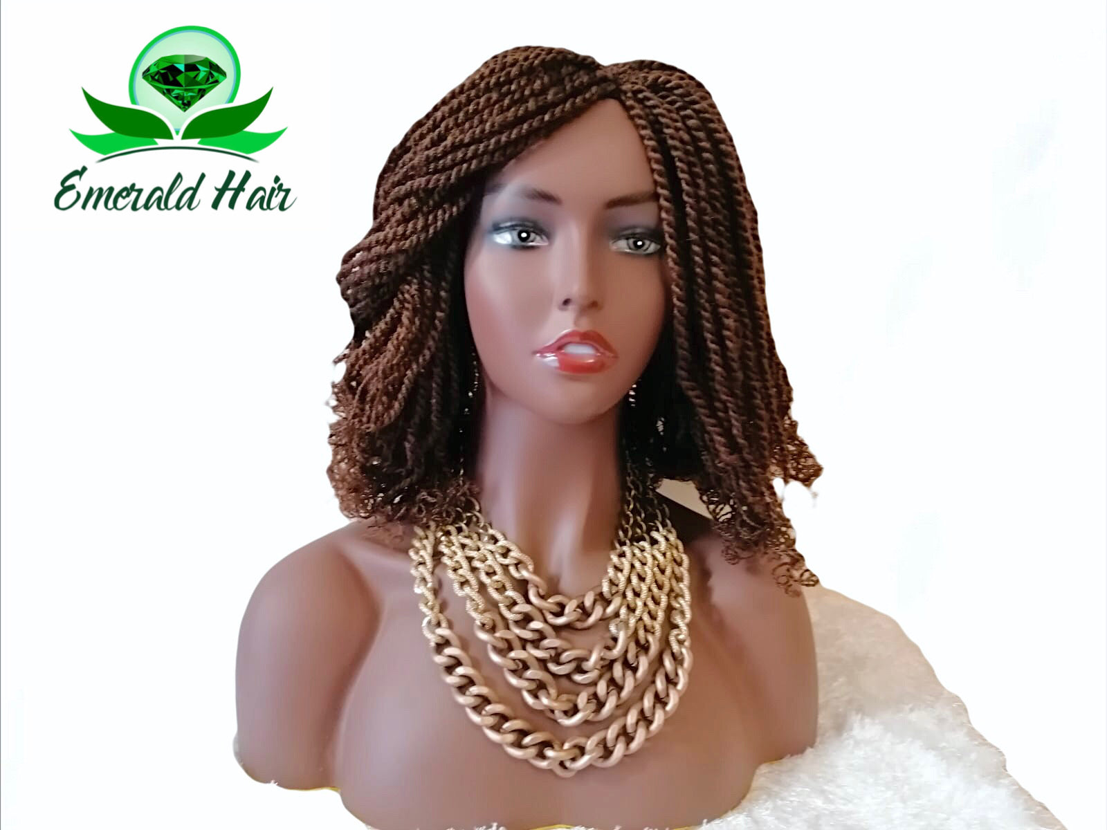 Kinky Twist Wig with Lace Closure Emerald Hair Beauty