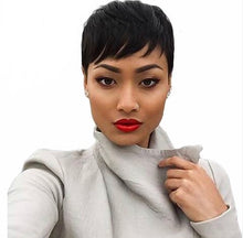 Load image into Gallery viewer, Short Straight Brazilian Human Remy None Lace Wig - 4inch