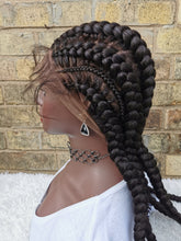 Load image into Gallery viewer, Full Lace Cornrow Wig - Tope