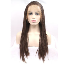 Load image into Gallery viewer, Straight natural micro braided lace front Wig
