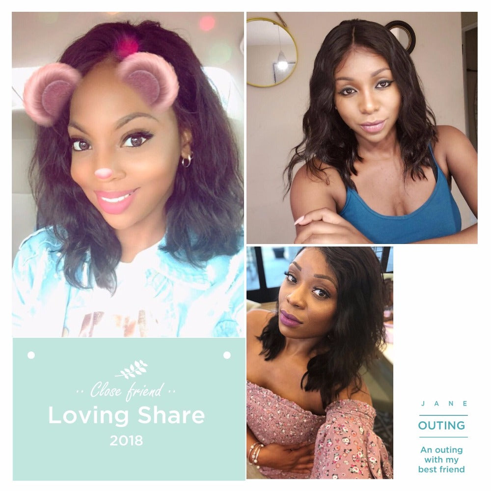 Short Bob Lace Front Wig - Indian Non- Remy Human Hair-Selina