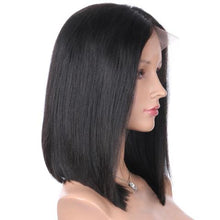 Load image into Gallery viewer, Short Straight Peruvian Pre Plucked Lace Front Human Hair Wig - Deep Part - Nicoleta