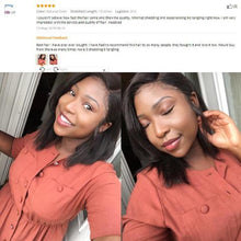 Load image into Gallery viewer, Short Straight Peruvian Pre Plucked Lace Front Human Hair Wig - Deep Part - Nicoleta