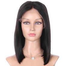 Load image into Gallery viewer, Short Straight Peruvian Pre Plucked Lace Front Human Hair Wig - Deep Part - Nicoleta