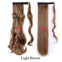Load image into Gallery viewer, Long Clip In Wrap around Synthetic Ponytail