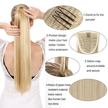 Load image into Gallery viewer, Long Clip In Wrap around Synthetic Ponytail