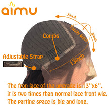 Load image into Gallery viewer, Side Part Ombre Lace Front Wig With Baby Hair Loose Wave 13x6 Pre Plucked Short Bob Human Hair Wig For Black Women 180 Density