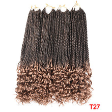 Load image into Gallery viewer, Senegalese Twist Crochet Braids Synthetic Hair Extension with Curly Ends