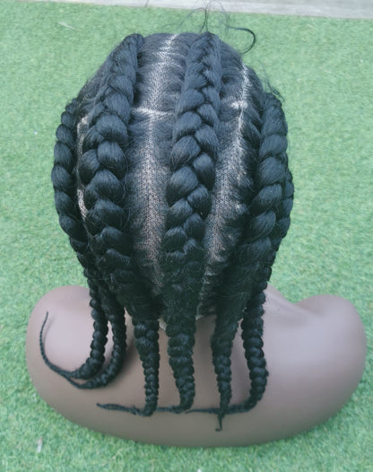 Full Lace Cornrow Wig - Dupe