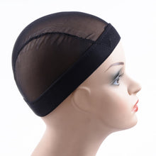 Load image into Gallery viewer, Black Dome Cornrow Wig Caps - Elastic Nylon Breathable Mesh Net
