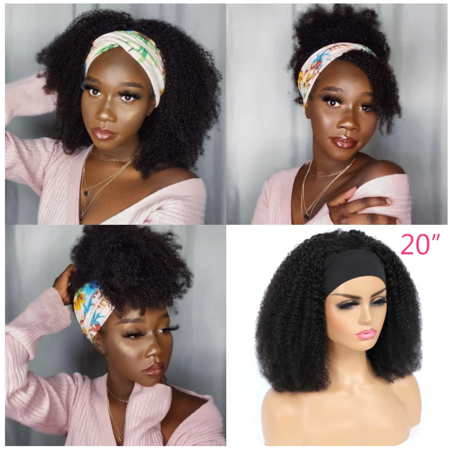 Brazilian Afro Kinky Curly Headband Wig -Tasha