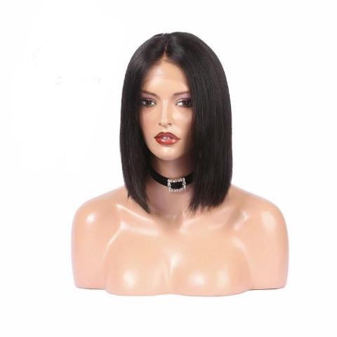 Brazilian Remy Short Bob Lace Front Human Hair Wig - Pre Plucked  - Nina