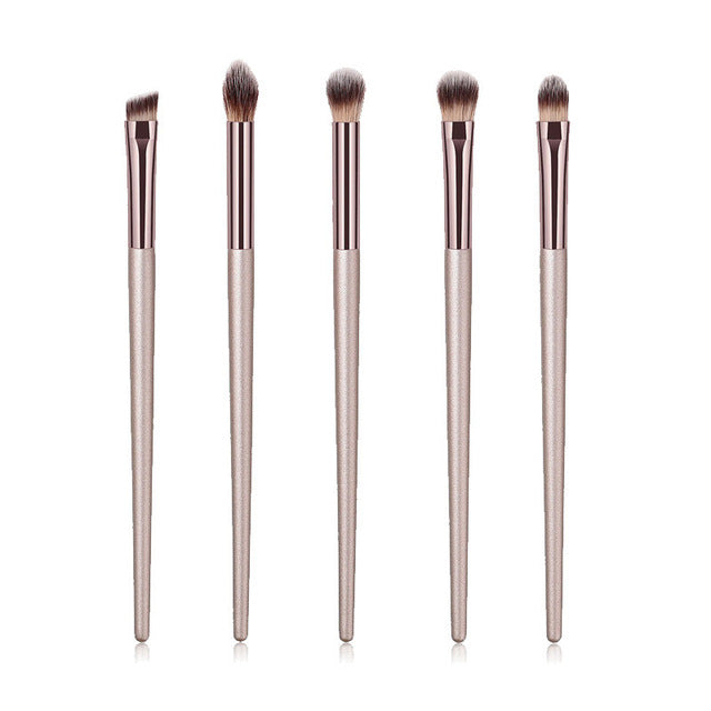 10-Piece Champagne Makeup brush Set