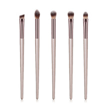 Load image into Gallery viewer, 10-Piece Champagne Makeup brush Set
