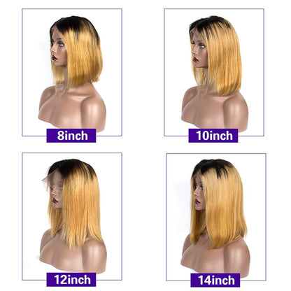 Honey Blonde Lace Front Short Cut Bob Wig
