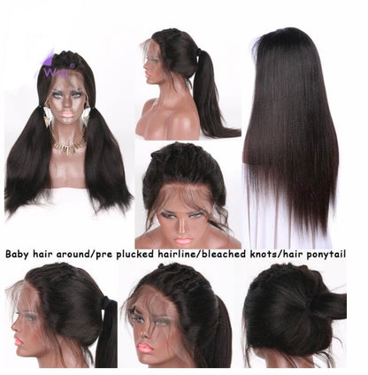 Brazilian Straight Full Lace Light Human Hair - Non Remy Hair - Naomi