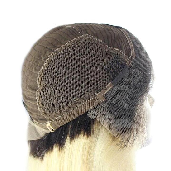 Ombre Lace Front Human Hair Wig - Blondie