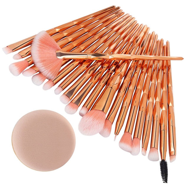 20Pcs Diamond Makeup Brush Set