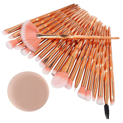 20Pcs Diamond Makeup Brush Set