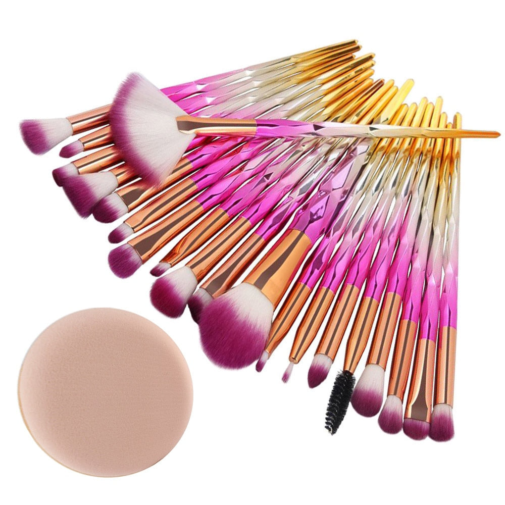 20Pcs Diamond Makeup Brush Set