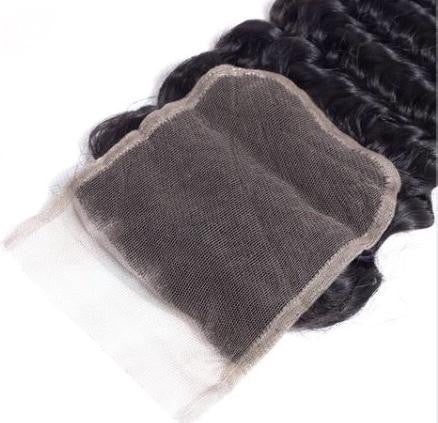 Brazilian Deep Wave Human Hair Weave Closure
