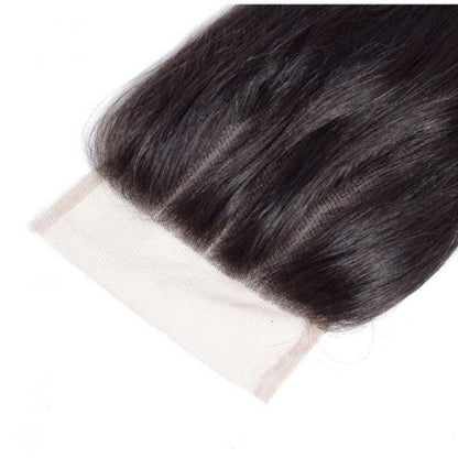 Malaysian Straight Lace 4*4 Closure - Free/Middle/3-Part