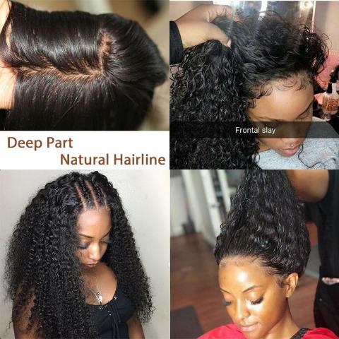 360 Lace Frontal Full End Brazilian Deep Wave Wig - Pre Plucked With Baby Hair - Oliveta