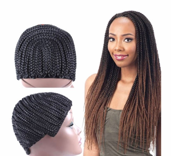 Cornrow Wig Cap - Box Braided Crochet