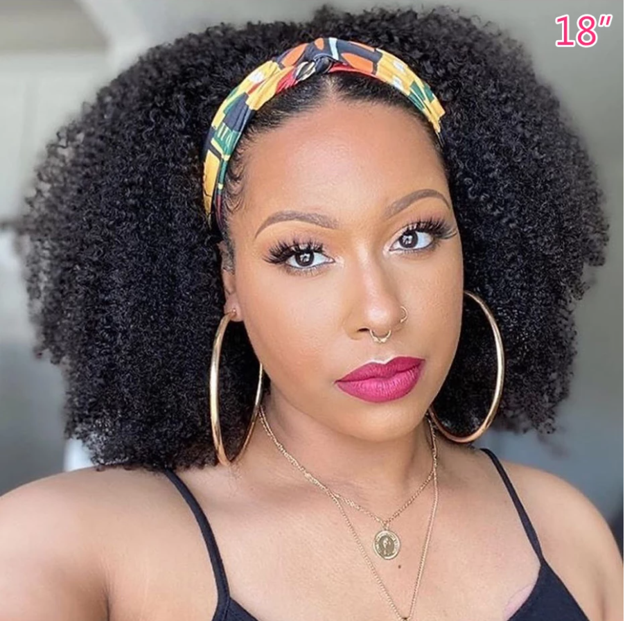 Brazilian Afro Kinky Curly Headband Wig -Tasha