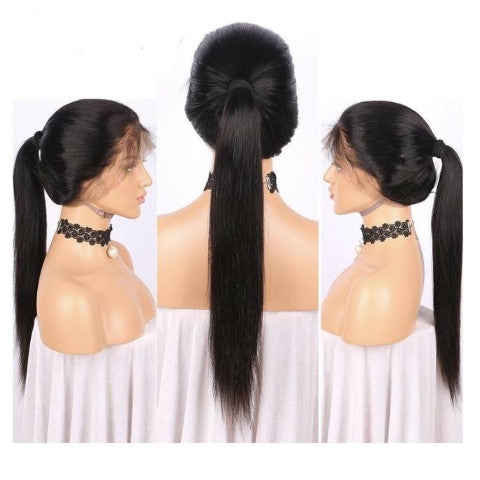 Brazilian Remy Straight Lace Front Human Hair Wig - Pre Plucked With Baby Hair  - Valerie