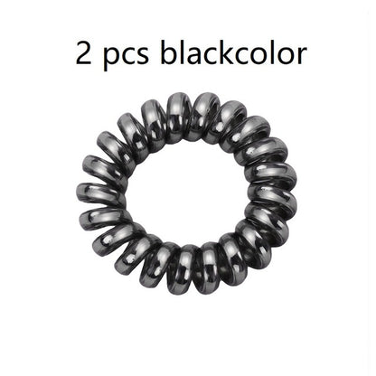 5 pcs Multicolour Elastic Hair Bands Spiral Shape Telephone Wire Hair Accessories