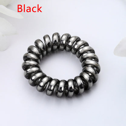 5 pcs Multicolour Elastic Hair Bands Spiral Shape Telephone Wire Hair Accessories