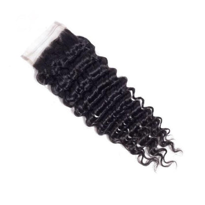 Brazilian Deep Wave Human Hair Weave Closure