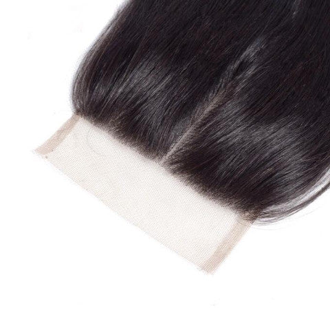 Malaysian Straight Lace 4*4 Closure - Free/Middle/3-Part