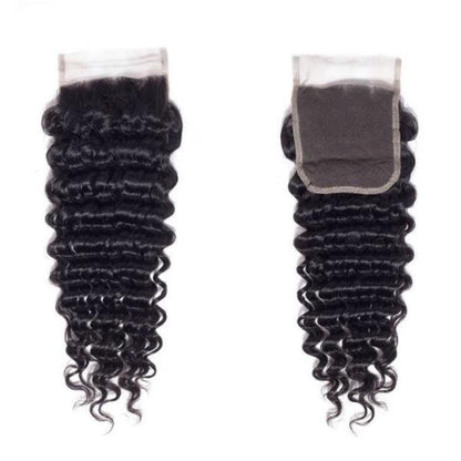 Brazilian Deep Wave Human Hair Weave Closure