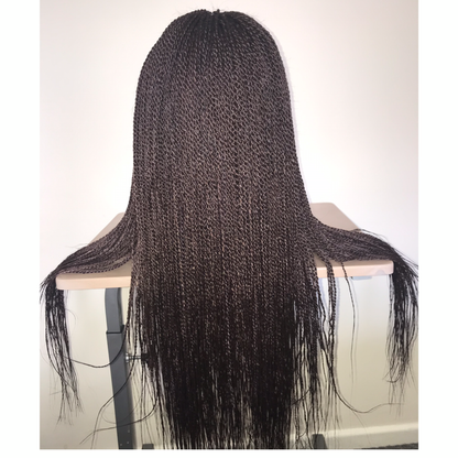 Braided Twists Wig - Human Hair Closure 26"