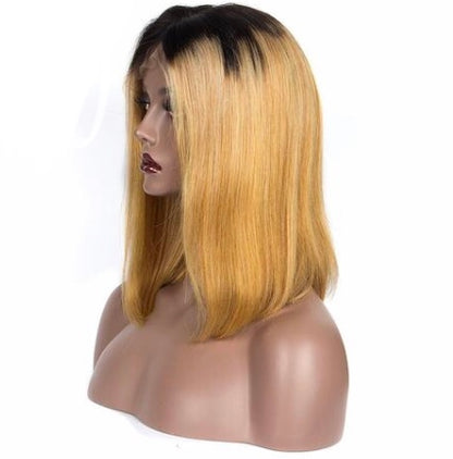Honey Blonde Lace Front Short Cut Bob Wig