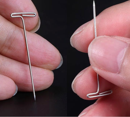 T Pins For Blocking Knitting, Modelling And Crafts and Holding Wigs - 50 Pcs