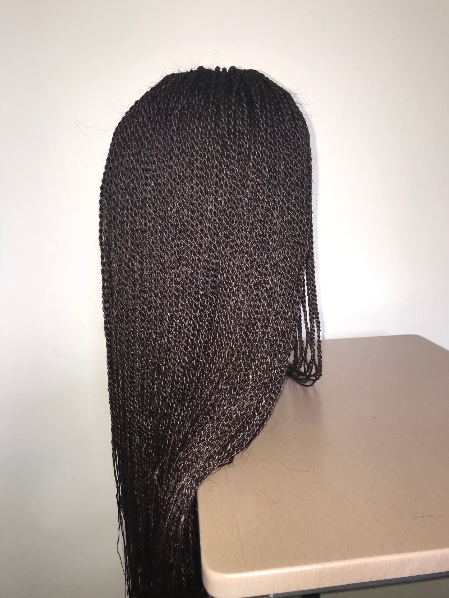 Braided Twists Wig - Human Hair Closure 26"