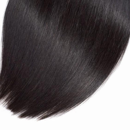 Peruvian Straight Hair Bundles With Closure - Natural Hair Colour